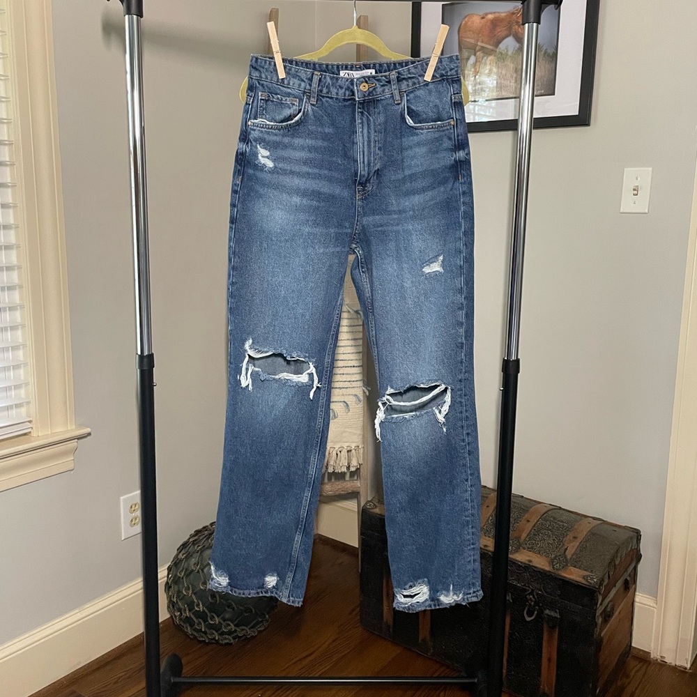 Zara distressed jeans